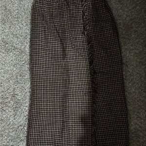 Brown Houndstooth Skirt